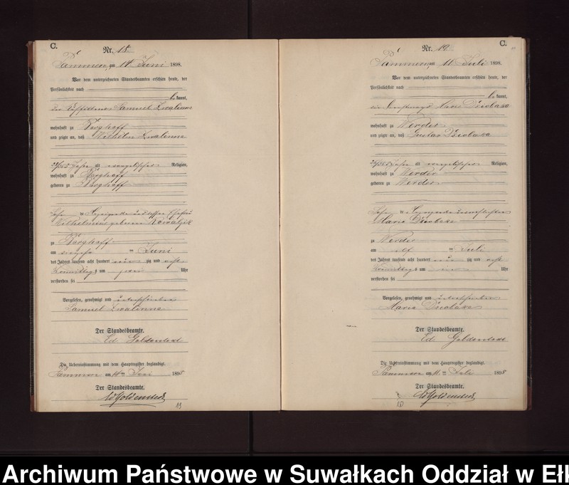 image.from.unit.number "Sterbe-Neben-Register des Preussischen Standes-Amtes Neuhoff Kreis Loetzen"