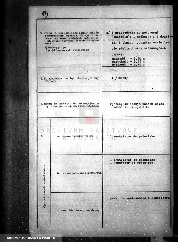 Obraz 18 z jednostki "Zatwierdzenie zakładu przemysłowego - kotłowni w maj. Pawłowice -A. Mielżyńskiego pow. leszczyński"