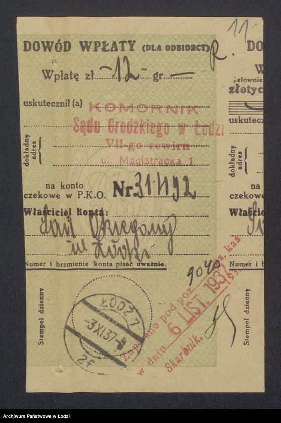 Obraz 13 z jednostki "Izrael Aron Sztrauch- sprzedaż towarów spożywczych"