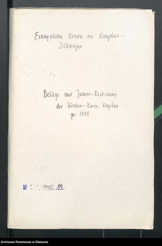 image.from.unit.number "Beläage zur Jahres-Rechnung der Kirchen-Kasse Kraplau"