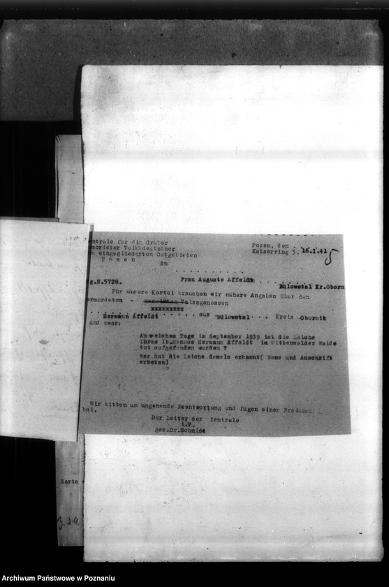 Obraz 9 z jednostki "Hermann Affeldt aus Bülowstal, Kreis Obornik (Oborniki)"