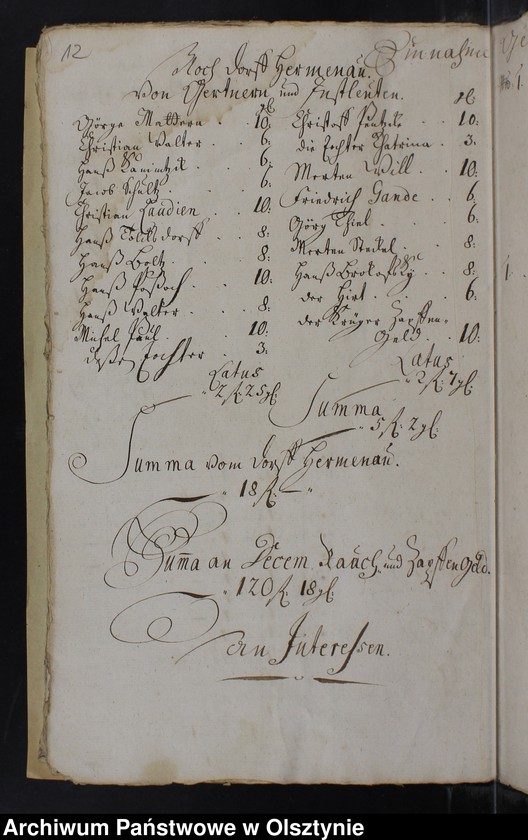 image.from.unit.number "Jahr Rechnung der Silberbachschen Kirchen"