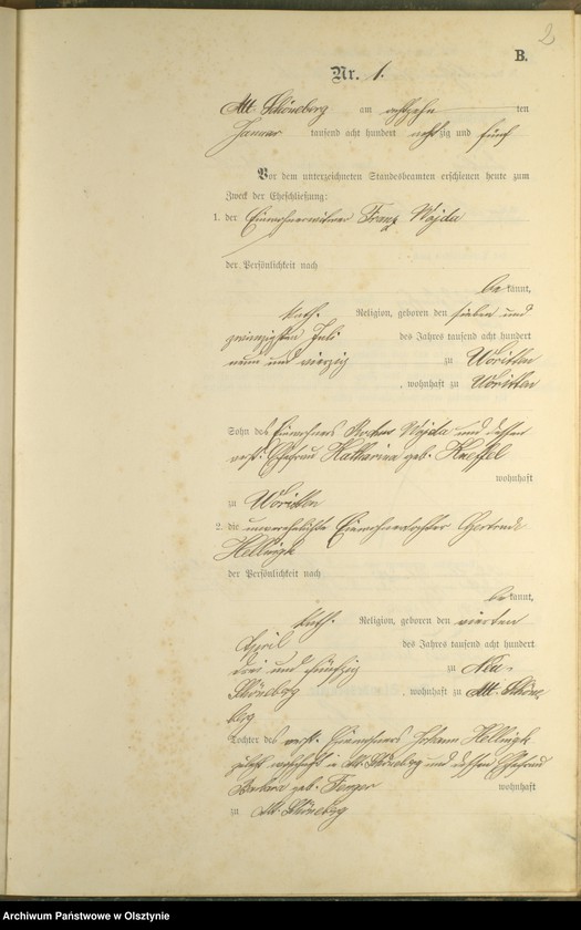 Obraz z jednostki "Heiraths-Haupt-Register Nr 1 - 15"
