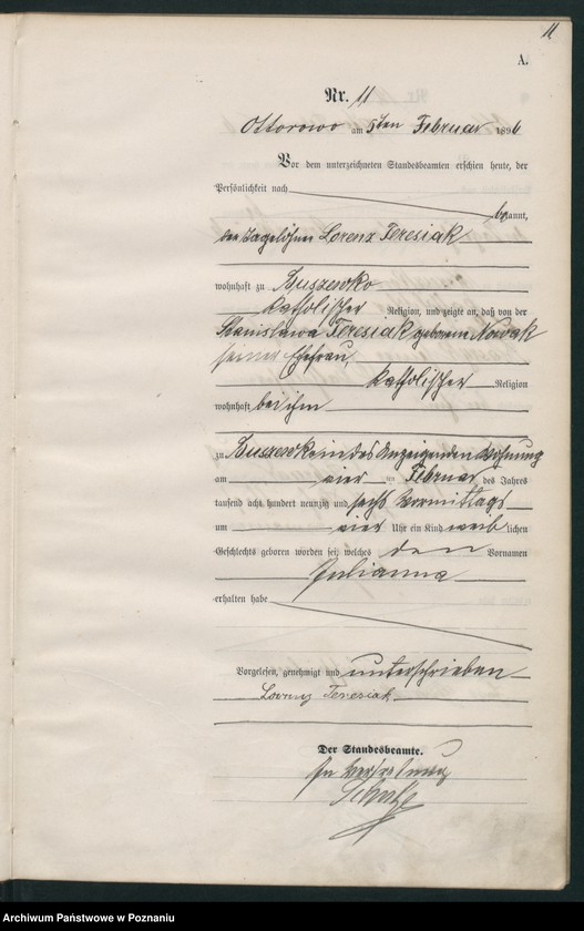 Obraz 14 z jednostki "Księga urodzeń"