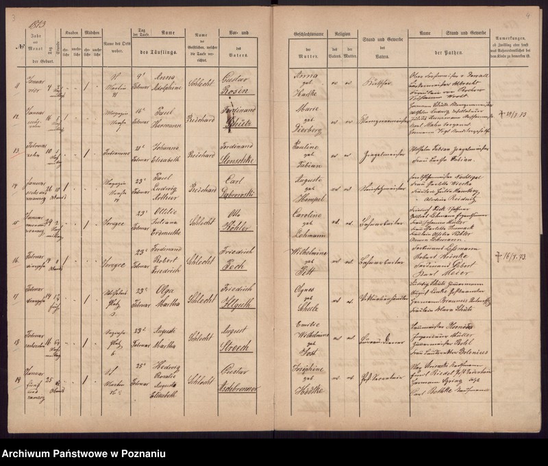 Obraz 4 z jednostki "[Akta urodzeń i chrztów, zgonów, ślubów]"