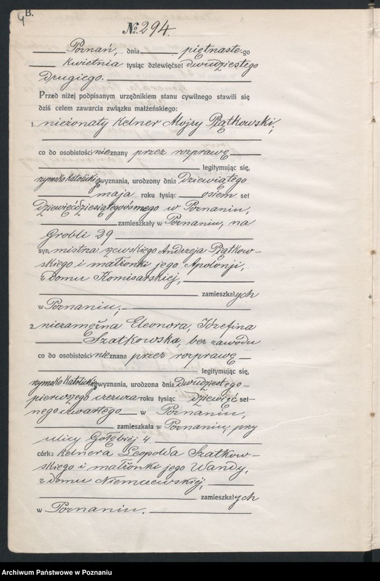 Obraz 6 z jednostki "Księga miejscowa małżeństw tom II [Rejestr główny małżeństw]"