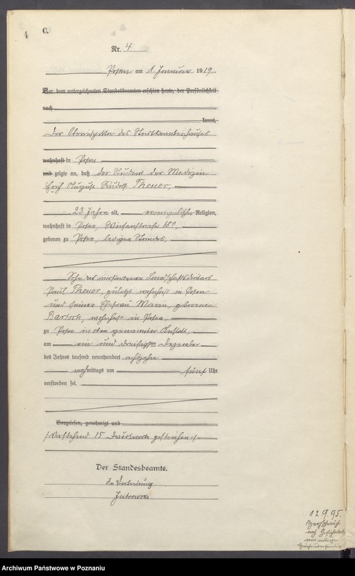 Obraz 6 z jednostki "Księga miejscowa zgonów tom I [Rejestr główny zgonów]"