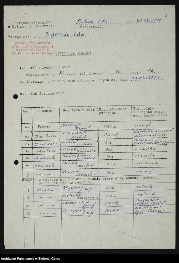 image.from.unit.number "Kampania wyborcza. Sprawozdania z przeprowadzonych zebrań sprawozdawczo-wyborczych kół miejskich (B - N)"