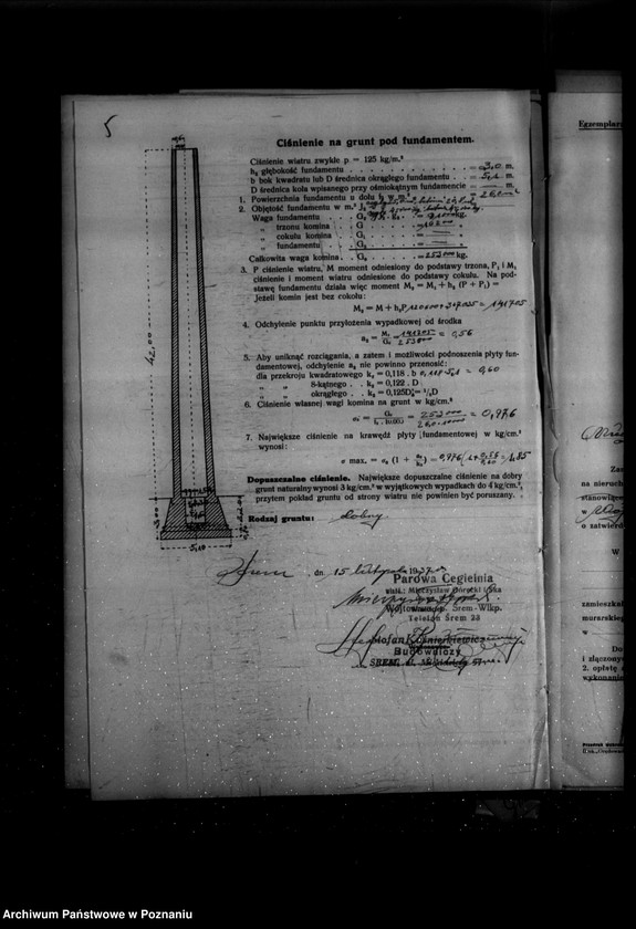 Obraz 9 z jednostki "Zatwierdzenie zakładu przemysłowego /cegielni/ M. Góreckiego w Wójtostwie powiat śremski"