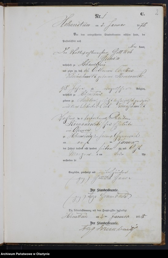 image.from.unit.number "Sterbe-Neben-Register Nr 1 - 77"