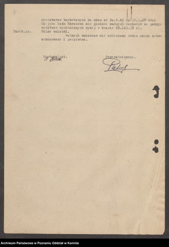 image.from.unit.number "Protokoły posiedzeń [Miejskiej Rady Narodowej]"
