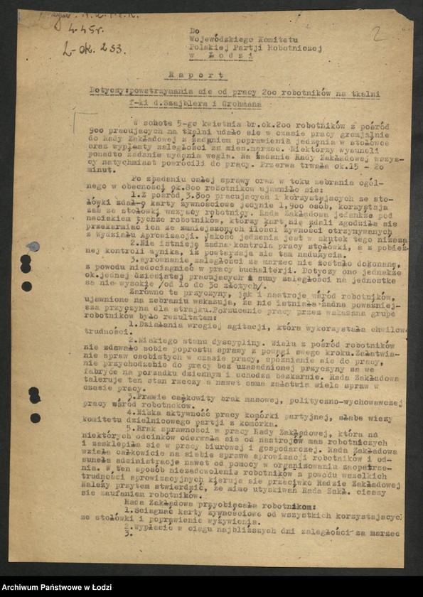 Obraz 3 z jednostki "Materiały dotyczące strajków w fabrykach Pabianic, Końskich [i Łodzi]"