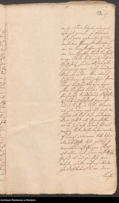 image.from.unit.number "In S. [Sachen] des Prediger Floeß in Schwentainen [Świętajno]. Wegen der Statt der vormahligen Haber„Calende von den Knechten in der neuen Gesinde Ordnung festgesetzten jezo aber von denen als Knechte bey ihren Eltern dienen, den Sohnen in Dorffe Dutcken [Dudki] verweigerten kleinen jährlichen Geld Abgabe"