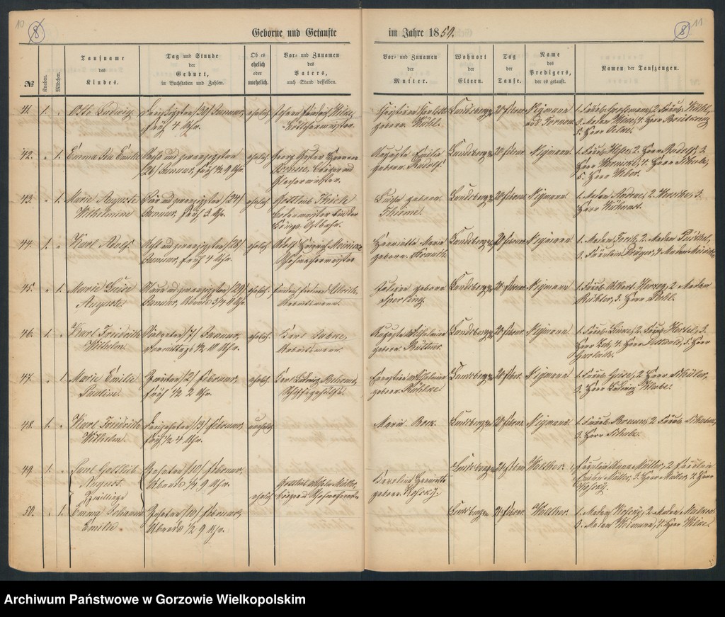 image.from.unit.number "Duplikate der Hauptkirche zu Landsberg an der Warthe (zawiera też księgę zgonów Konkordien Kirche z 1859 r.)"