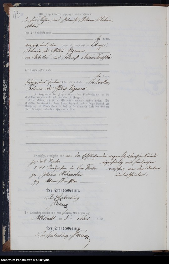 image.from.unit.number "Heiraths-Neben-Register Nr 1 - 20"