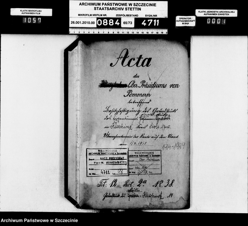 image.from.unit.number "Besitzfestigung des Grundstücks des Landwirts Erwin Müller in Kleschinz Kreis Stolp"
