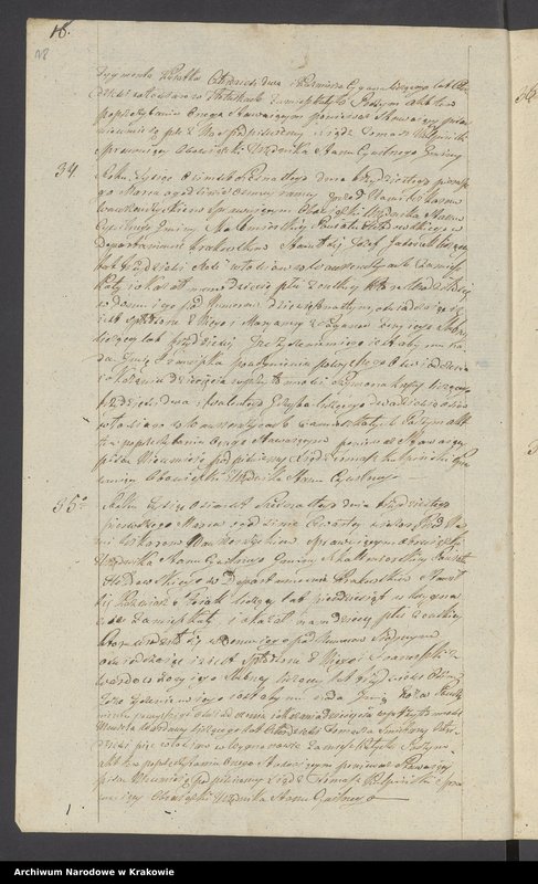 image.from.unit.number "Księga Aktów Stanu Cywilnego parafii Wawrzeńczyce, powiatu hebdowskiego, gminy szkalmbierskiej, departamentu krakowskiego, na rok 1816."