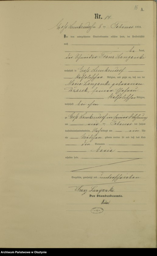 image.from.unit.number "Geburts-Haupt-Register Nr 1 - 105"