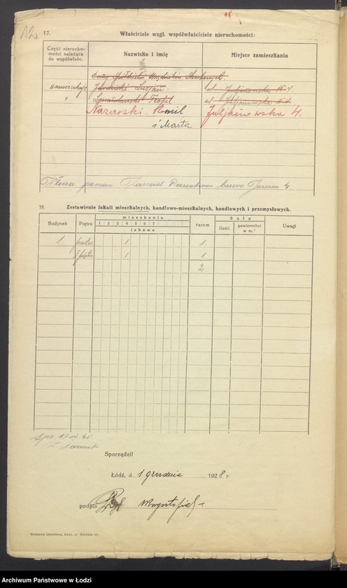 image.from.unit.number "Księga inwentarzowa nieruchomości m. Łodzi ul. Julianowska"