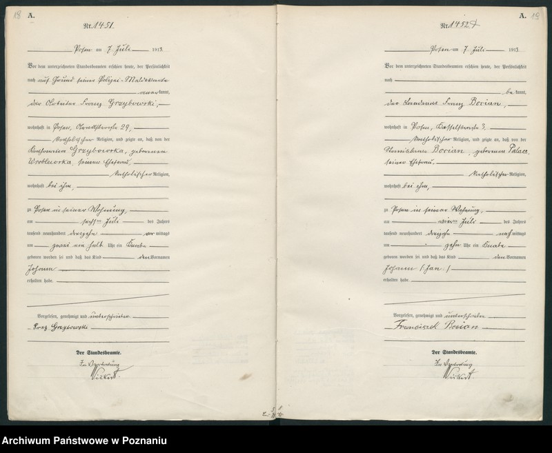 Obraz 12 z jednostki "Księga miejscowa urodzeń tom IV [Rejestr główny urodzeń]"