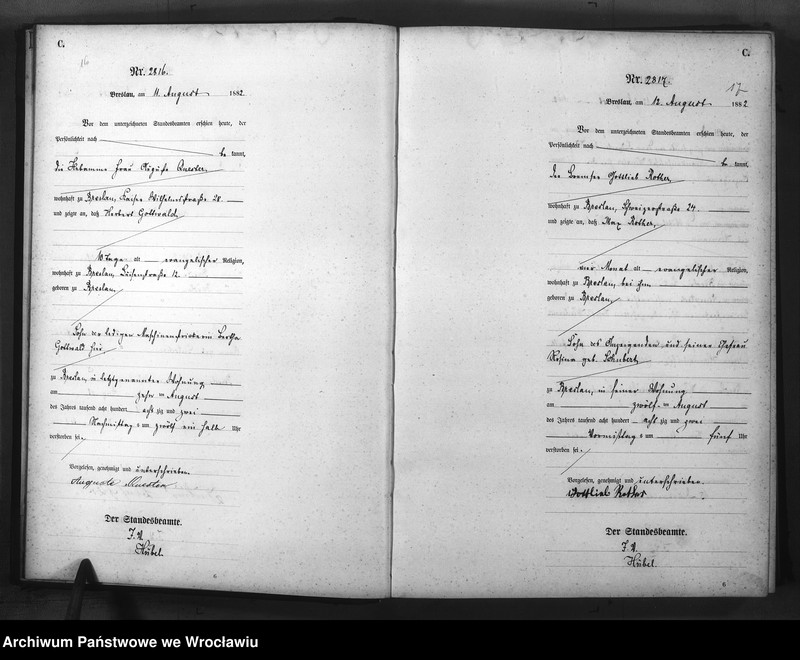 image.from.unit.number "Sterbe-Haupt-Register Breslau II 1882 Band 8"