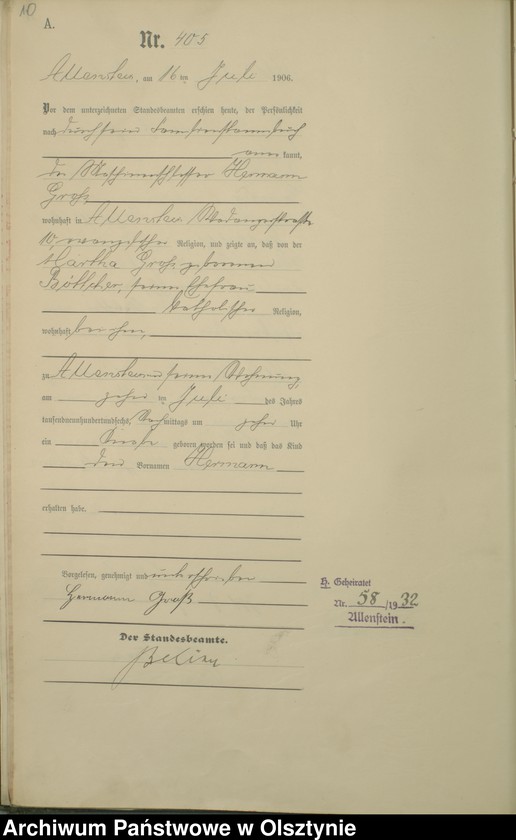 image.from.unit.number "Geburts-Haupt-Register Tom II, Nr 398-778"