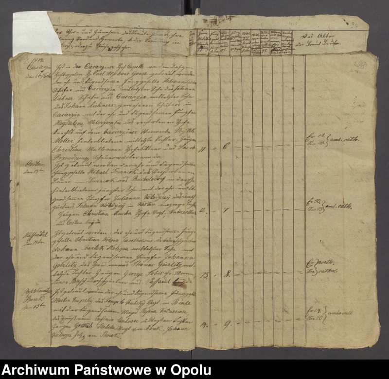 Obraz 18 z jednostki "[Parafia Rzymskokatolicka w Byczynie - księga ślubów z lat 1810-1840, 1842 oraz księga zgonów z lat 1819-1826, 1828-1842]"