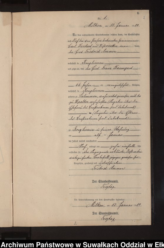 image.from.unit.number "Sterbe-Neben-Register des Preussischen Standes-Amtes Stasswinnen Kreis Lötzen"