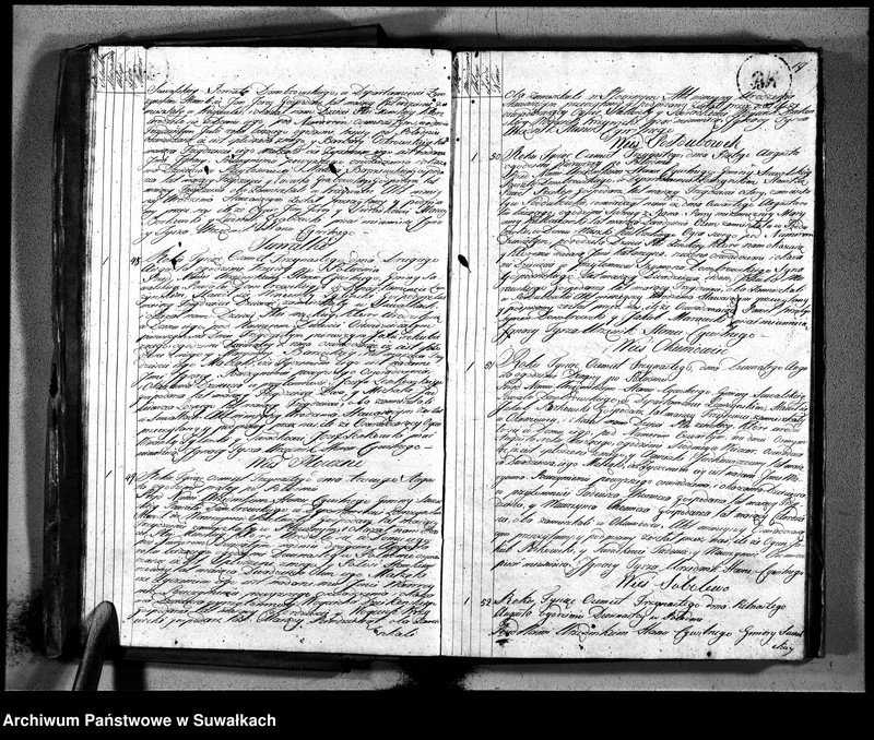 image.from.unit.number "Księga aktu urodzonych gminy suwalskiey, powiatu dąbrowskiego w departamencie łomżyńskim od dnia 1 maja 1813 po 1 maja 1814"
