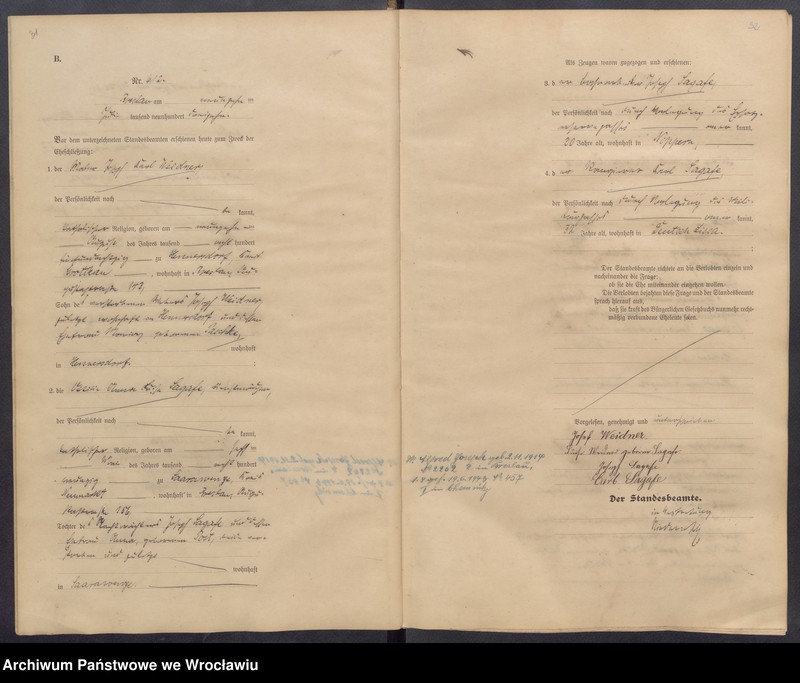 image.from.unit.number "Heiraths-Haupt-Register Breslau II 1913 Band 4"