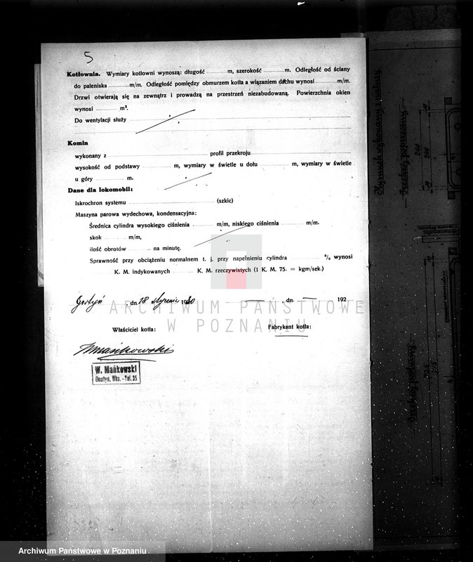 Obraz 9 z jednostki "Cukrownia w Gostyniu nr woj. kotła 5835"