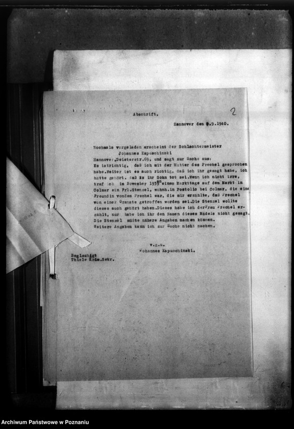 Obraz 6 z jednostki "Todesfall Walter Prechel - Rogasen (powiat Oborniki)"