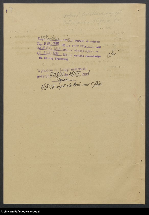 Obraz 9 z jednostki "Zakłady Handlowo-Przemysłowe Włókno Zgierskie wł. Leon Blanstein- sprzedaż surowców włókienniczych i wyrób przędzy w Zgierzu"