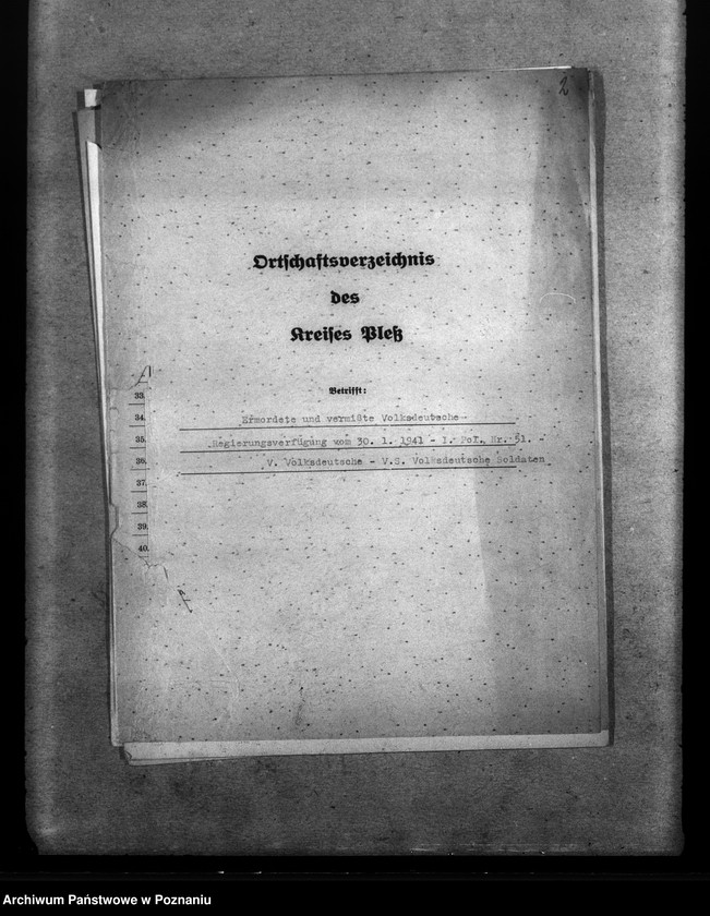 Obraz 6 z jednostki "Amtliche Meldungen Kreis Pless (Pszczyna)"