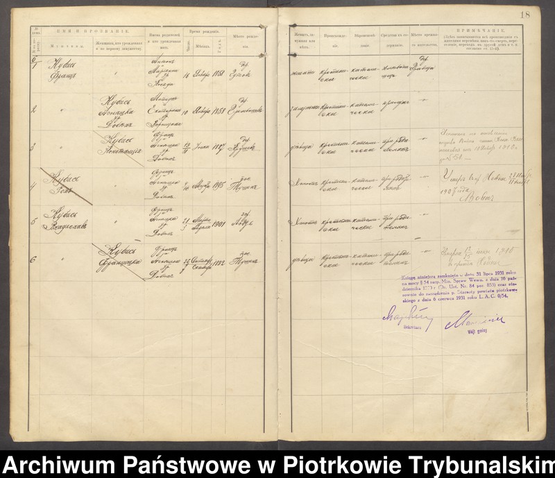 Obraz 8 z jednostki "[Księga ludności stałej gminy Grabica wsi: Grabica, Ostrów]"