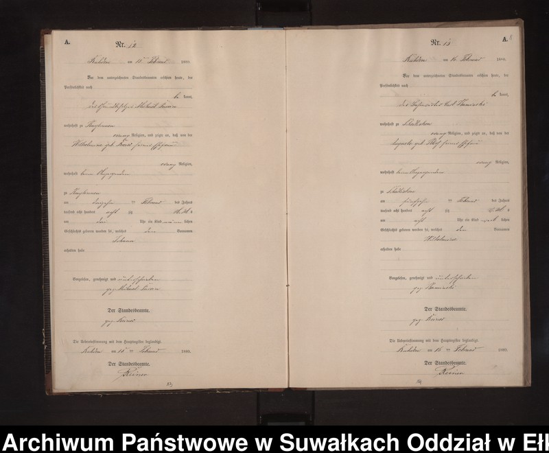 image.from.unit.number "Geburts-Neben-Register des Preussischen Standes-Amtes Stasswinnen Kreis Loetzen"