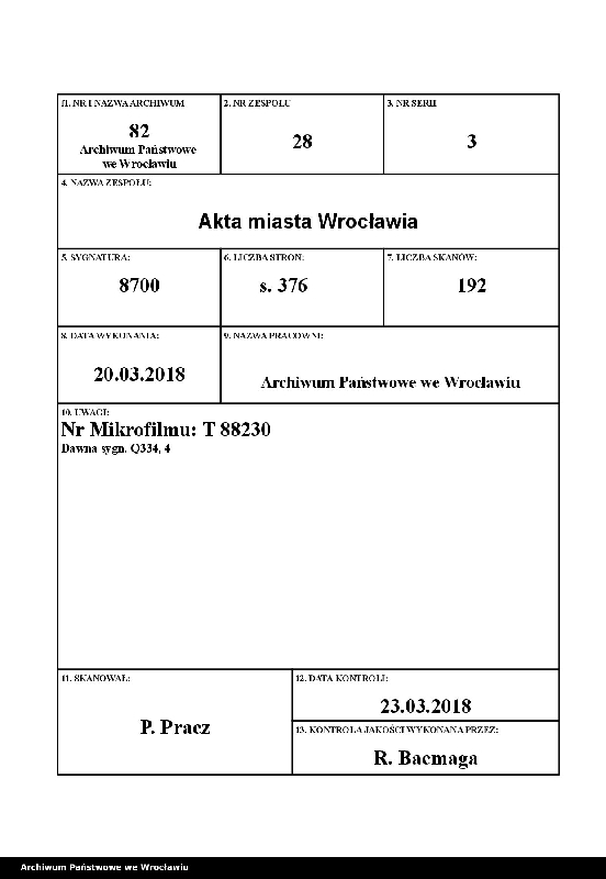 image.from.unit.number "Aufnahmebücher des früh. Kiserl. Kinderheims in Gräbschen"