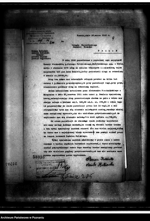 Obraz 13 z jednostki "/Parcelacja prywatna majątku Konary powiatu wągrowieckiego/"