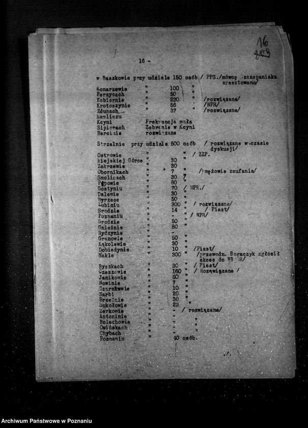 Obraz 20 z jednostki "Sprawozdania tygodniowe z życia społeczno-politycznego i z życia mniejszości narodowych za okres od 31 października do 27 listopada 1930 r."