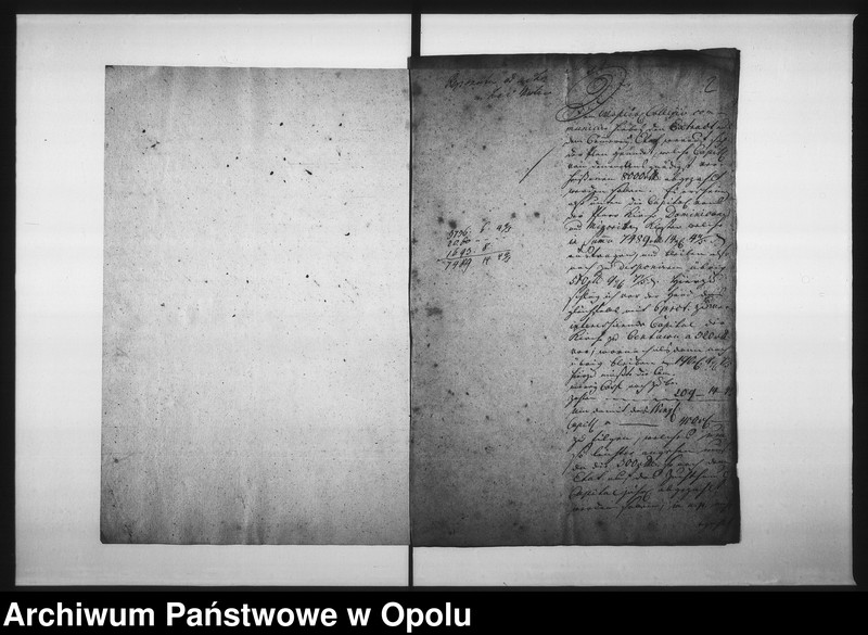 Obraz 6 z jednostki "Acta adhibenda zu denen Rathhäuslichen Actis von Stadt Schulden wegen dem von der Königl: p Cammer zu Breslau aus der Haupt-Armen-Hauss-Casse erhaltenen Darlehn von 5000 rthl. gegen 5 pro Cent Interesse wovon ein gleichmässiges Capital, so bisher zu 6 pro cent verinteressiret werden müssen abgestossen werden soll: Vid: Acta von Bezahlung der Stadt-Schulden: item: Acta wegen Befriedigung der Charlotte Jeltschin"