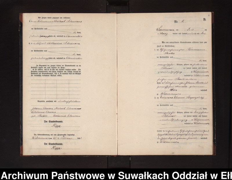 image.from.unit.number "Heiraths-Neben-Register des Preussischen Standes-Amtes Widminnen Kreis Loetzen"