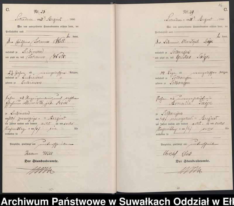 image.from.unit.number "Sterbe-Haupt-Register des Königlich Preussischen Standes-Amtes Schaden Kreis Sensburg"