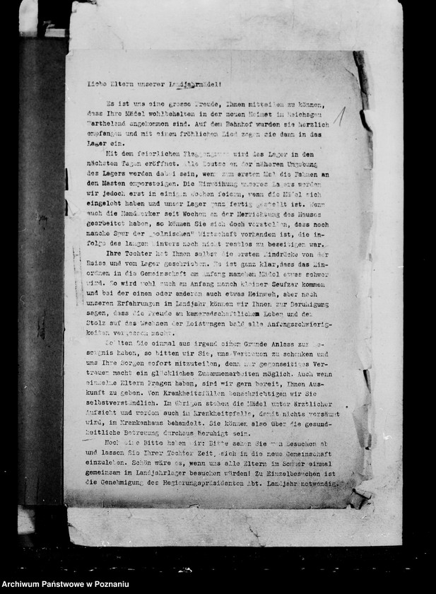 Obraz 5 z jednostki "Okólniki i zarządzenia dla Landjahrlager"