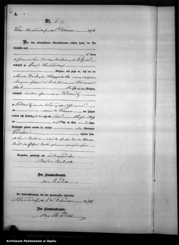 image.from.unit.number "Geburts-Neben-Register [1876 Woskowice Górne]"