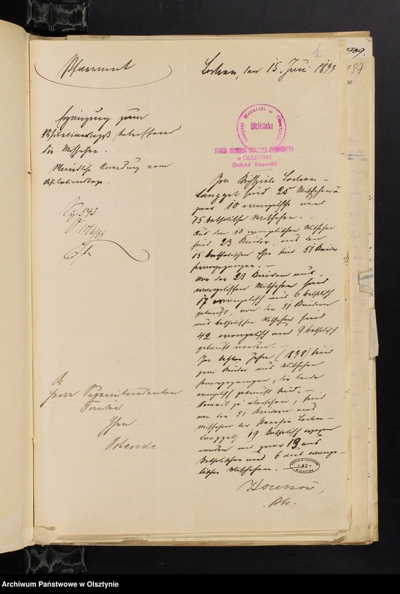 image.from.unit.number "Mischehen-Listen aus der Diözese /auch Anweisungen, Berichten und  andere Schreiben/"