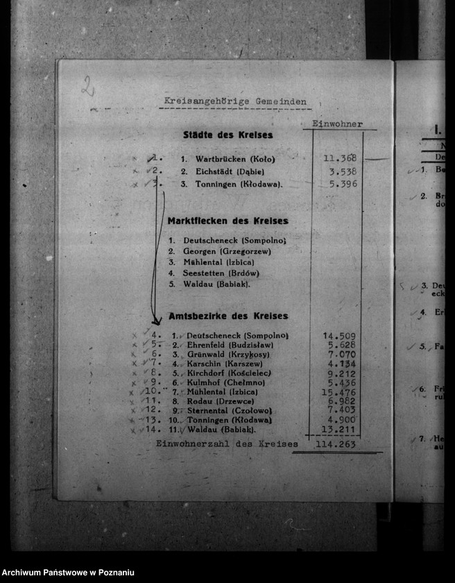 Obraz 7 z jednostki "Ortsverzeichnis des Kreises Warthbrücken"