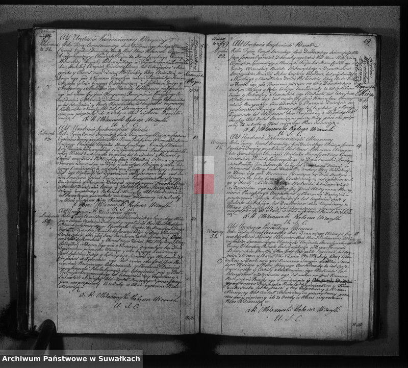 image.from.unit.number "Akta urodzonych gminy wiżańskiey powiatu kalwaryjskiego w departamencie łomżyńskim od dnia 1-go miesiąca stycznia do dnia ostatniego miesiąca grudnia 1816 roku"