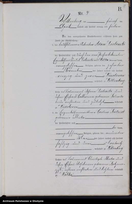 image.from.unit.number "Heiraths-Neben-Register Nr 1 - 20"