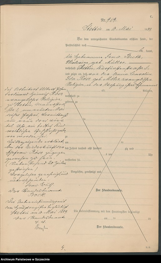 Obraz 6 z jednostki "Sterbe-Register (Neben-Register) Band III"
