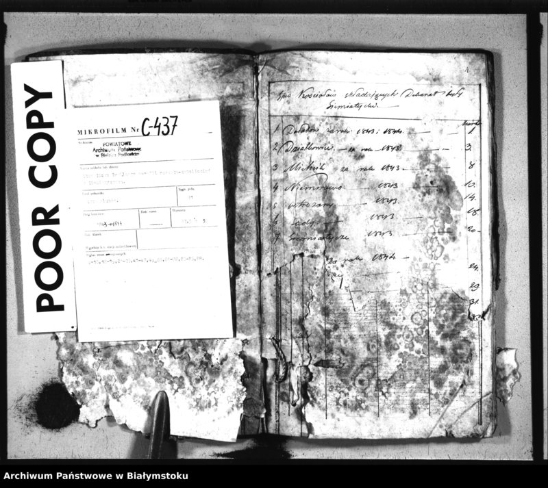 Obraz 3 z jednostki "Extrakty z metryk ślubów kościołów parafialnych w: Siemiatyczach, Ostrożanach, Dołubowie, Sadach, Niemirowie, Mielniku, Dziadkowicach"